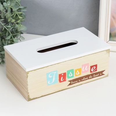 Шкатулка - салфетница «Дом, там где сердце», дерево, 25×9.5×14 см