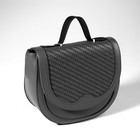 Ручка для сумки, 2 крепления на прокол, 22 × 3 × 0,4 см, цвет чёрный/серебряный - Фото 5