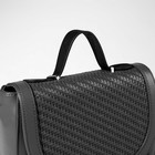 Ручка для сумки, 2 крепления на прокол, 22 × 3 × 0,4 см, цвет чёрный/серебряный - Фото 6