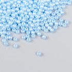 Набор бусин "Рукоделие" пластик, диаметр 3 мм, 25 гр, голубой - фото 2845055