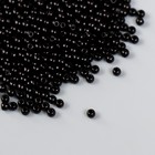 Набор бусин "Рукоделие" пластик, диаметр 3 мм, 25 гр, черный - фото 319323686