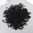 Набор бусин "Рукоделие" пластик, диаметр 4 мм, 25 гр, черный - Фото 2