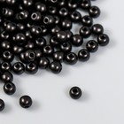 Набор бусин "Рукоделие" пластик, диаметр 5 мм, 25 гр, черный - фото 320107316