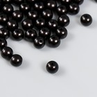 Набор бусин "Рукоделие" пластик, диаметр 8 мм, 25 гр, черный - фото 1347059