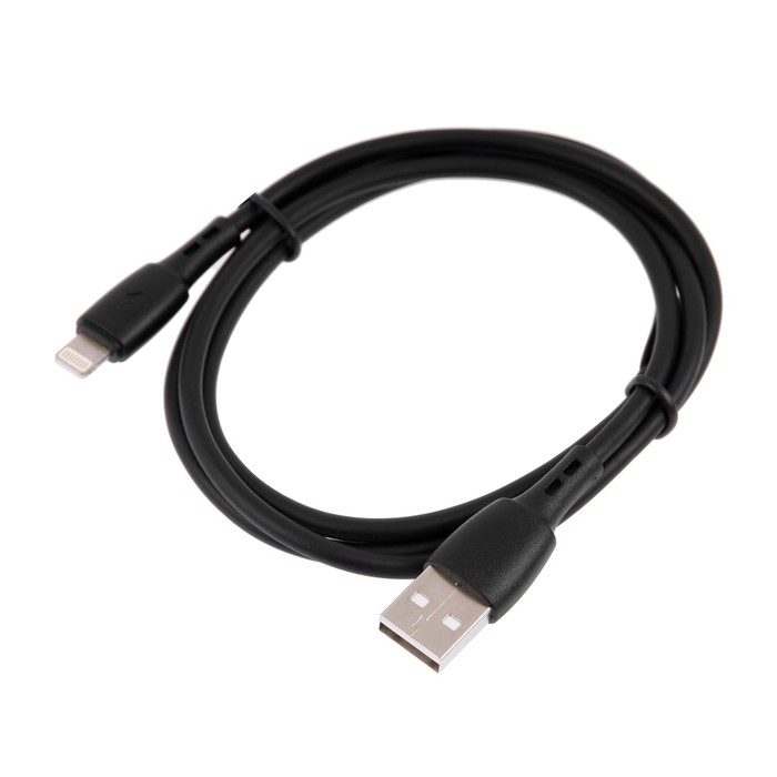 Кабель Carmega CAR-C-AL1M-BK, Lightning - USB, 2.4 А, 1 м, черный - фото 51460145