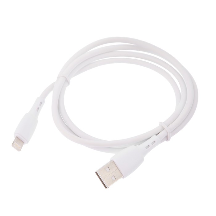 Кабель Carmega CAR-C-AL1M-WH, Lightning - USB, 2.4 А, 1 м, белый - фото 51475037