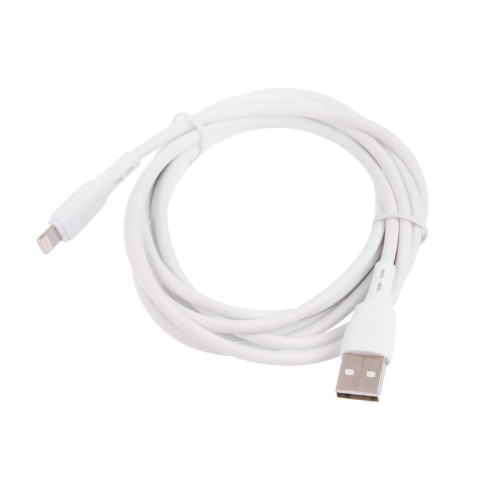 Кабель Carmega CAR-C-AL2M-WH, Lightning - USB, 2.4 А, 2 м, белый - фото 51460150