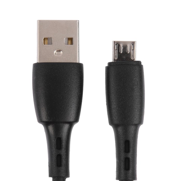 Кабель Carmega CAR-C-MIC2M-BK microUSB - USB, 2.4 А, 2 м, черный - фото 51460169