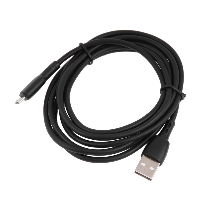 Кабель Carmega CAR-C-MIC2M-BK microUSB - USB, 2.4 А, 2 м, черный - фото 51460170