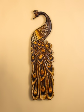 Панно настенное «Павлин», 100 см, дерево албезия