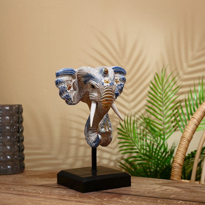 Сувенир "Голова слона" на подставке, албезия 35 см - Фото 1