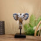 Сувенир "Голова слона" на подставке, албезия 35 см - фото 6837885