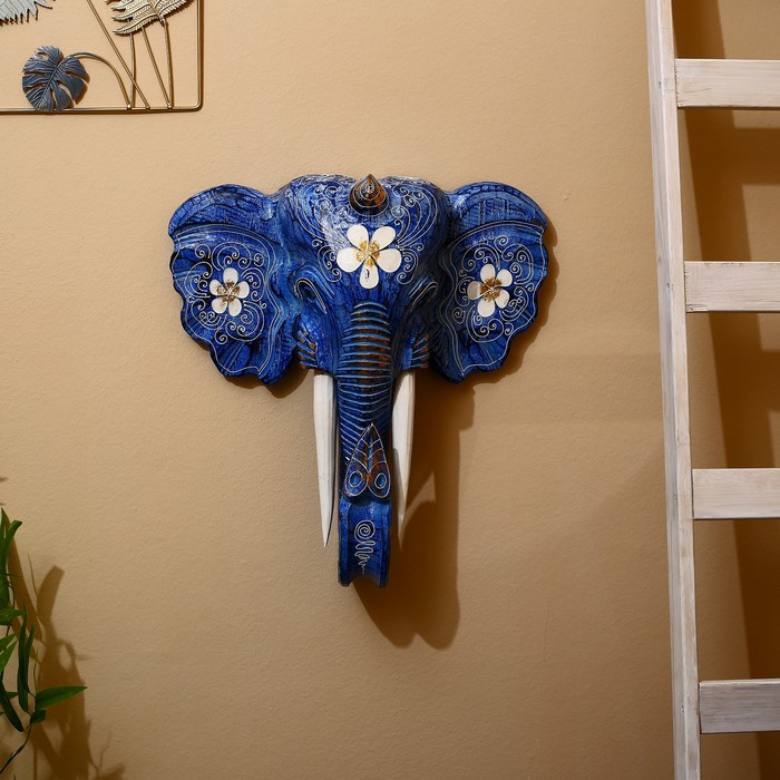 Панно настенное "Голова слона" албезия 50х15х50 см - Фото 1