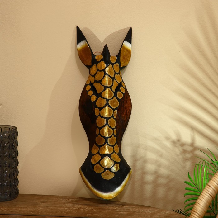 Маска «Зебра», 50 см, дерево албезия