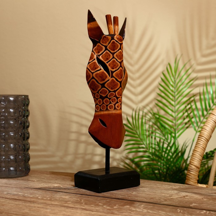 Маска "Зебра" на подставке, албезия 40 см - Фото 1