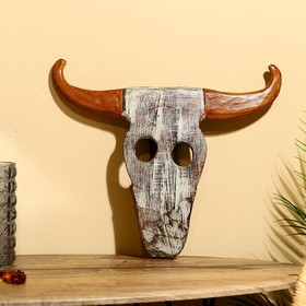 Маска «Буйвол», 45×8×45 см, дерево албезия