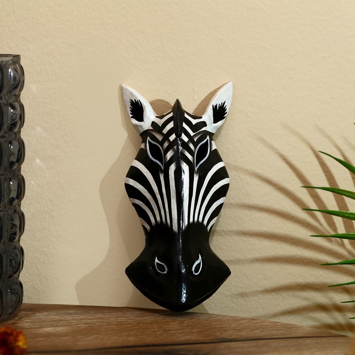 Маска «Зебра», 19×9×4 см, дерево албезия - Фото 1
