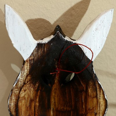 Маска «Зебра», 19×9×4 см, дерево албезия