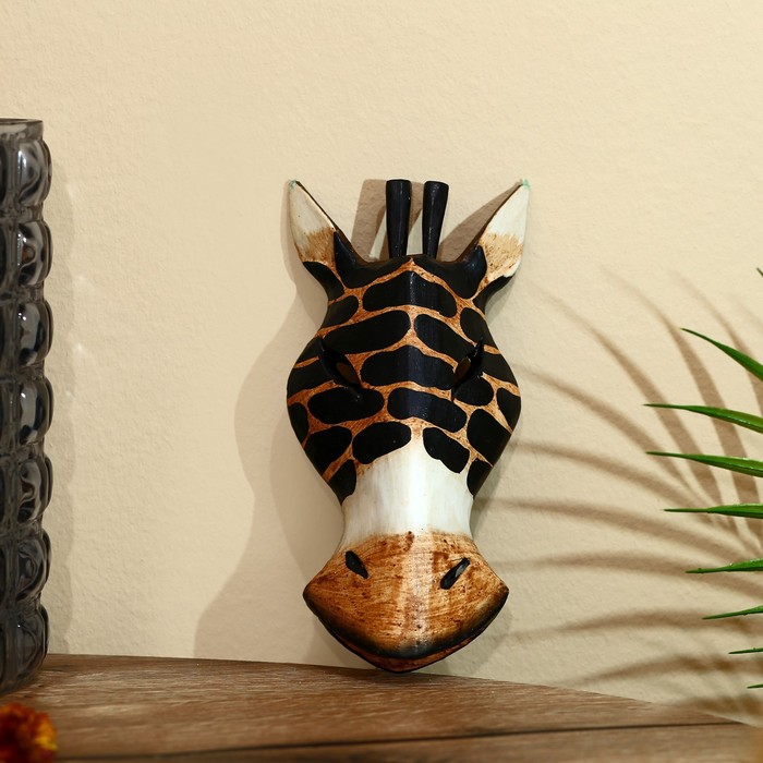 Маска «Жираф», 19×9×4 см, дерево албезия - Фото 1