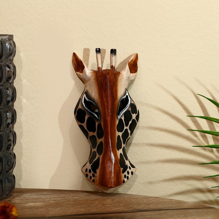 Маска «Жираф», 19×9×4 см, дерево албезия - Фото 1