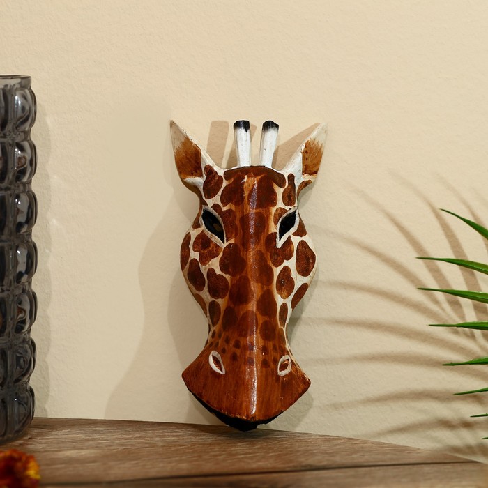 Маска «Жираф», 19×9×4 см, дерево албезия - Фото 1