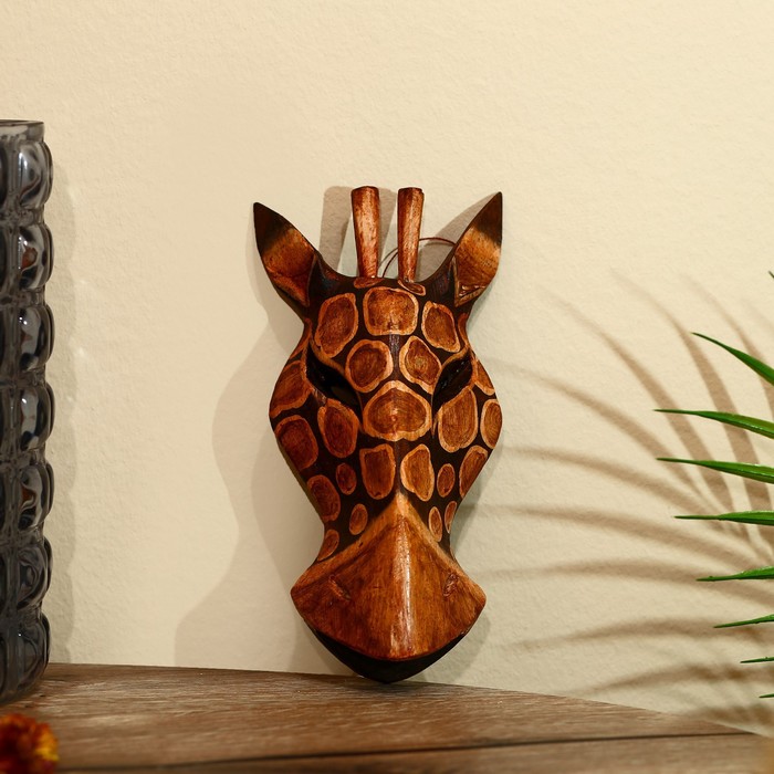 Маска «Жираф», 19×9×4 см, дерево албезия - Фото 1