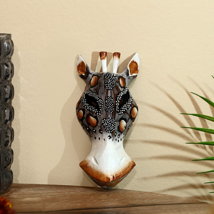 Маска «Жираф», 19×9×4 см, дерево албезия - Фото 1