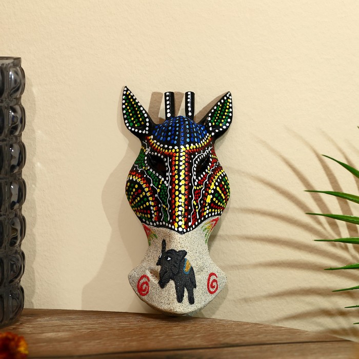 Маска «Жираф», 19×9×4 см, дерево албезия - Фото 1