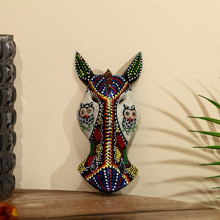 Маска «Зебра», 19×9×4 см, дерево албезия - Фото 1