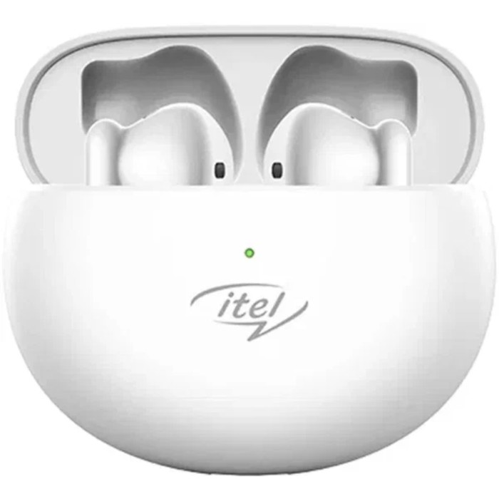 Наушники ITEL Earbuds T1 NEO, беспроводные, вкладыши, микрофон, сенсор, 60/300 мАч, белые - фото 51475589