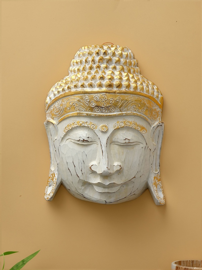 Сувенир «Голова Будды», 30 см, дерево албезия - Фото 1