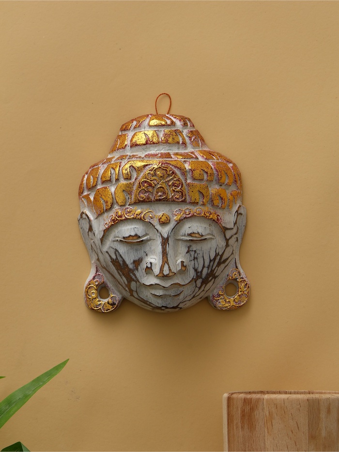 Сувенир «Голова Будды», 15 см, дерево албезия - Фото 1