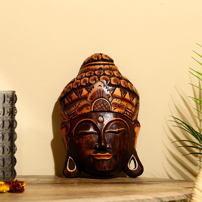 Сувенир «Голова Будды», 26 см, албезия - Фото 1