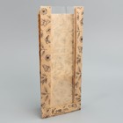 Пакет бумажный фасовочный, крафт, "Спасибо" 15х29х8 см с окном - Фото 3