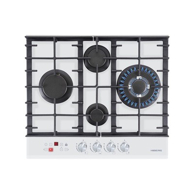 Варочная поверхность HIBERG VM 6145 W, газовая, 4 конф., газ-контроль, белая
