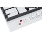 Варочная поверхность HIBERG VM 6145 W, газовая, 4 конф., газ-контроль, белая - Фото 3