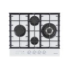Варочная поверхность HIBERG VM 6145 W, газовая, 4 конф., газ-контроль, белая - Фото 5