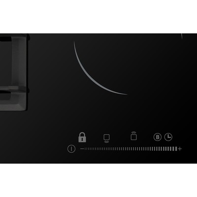 Варочная поверхность HIBERG VM 6021 B, комбинированная, 4 конфорки, газ-контроль, чёрная