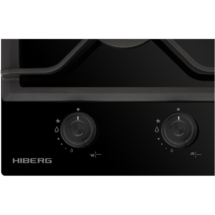 Варочная поверхность HIBERG VM 6021 B, комбинированная, 4 конфю., газ-контроль, чёрная - фото 51831728