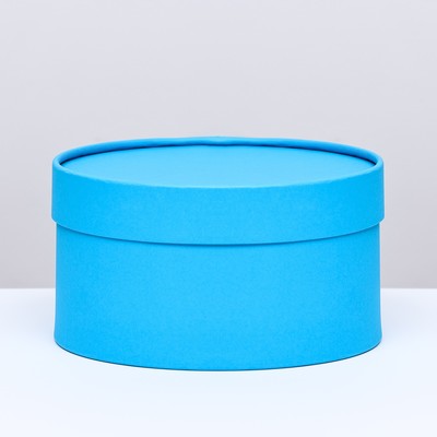 Подарочная коробка "Морской аквамарин" голубой, завальцованная без окна, 21х11 см