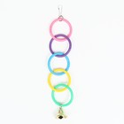 Игрушка для птиц «Разноцветные кольца» 5 шт., пластик, разноцветная - Фото 2