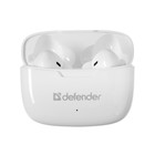 Наушники Defender Twins 903, TWS, вакуумные, микрофон, сенсор, 250 мАч, белые - фото 51309367 Наушники Defender Twins 903, TWS, вакуумные, микрофон, сенсор, 250 мАч, белые - фото 51309367