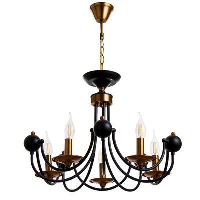 Люстра «Фломи» 5хЕ14 40 Вт черно-золотой 60×73×60 см BayerLux