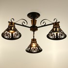 Люстра "Сина" 3хЕ27 40Вт черно-золотой 65х65х28 см BayerLux 9214985