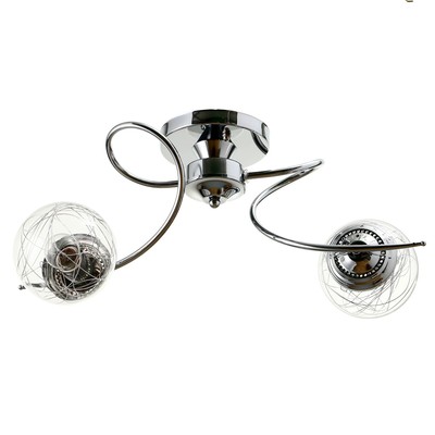 Люстра "Франни" 2хЕ27 40Вт серебро 58х29х28 см BayerLux