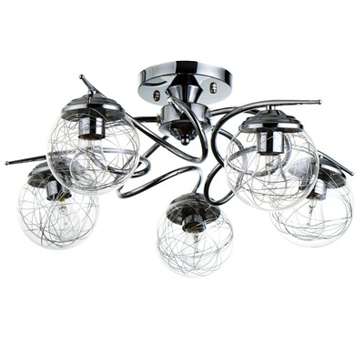 Люстра "Франни" 5хЕ27 40Вт серебро 60х60х28 см BayerLux