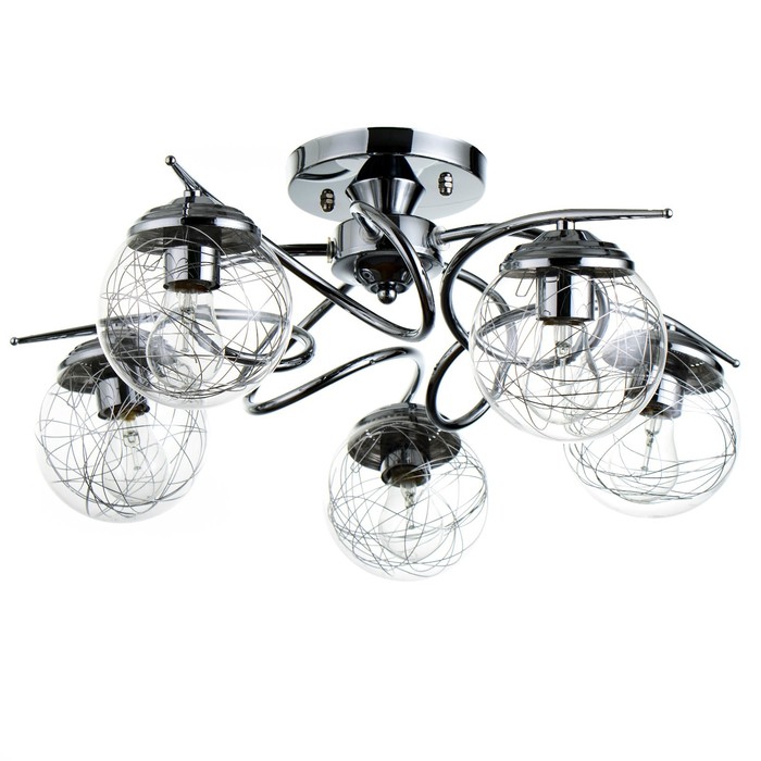 Люстра "Франни" 5хЕ27 40Вт серебро 60х60х28 см BayerLux - Фото 1