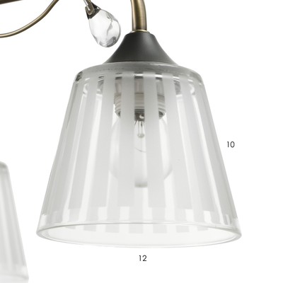 Люстра «Шарлин» 3хЕ27 40 Вт черный-латунь 49×49×29 см BayerLux