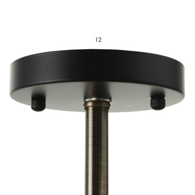 Люстра «Шарлин» 3хЕ27 40 Вт черный-латунь 49×49×29 см BayerLux