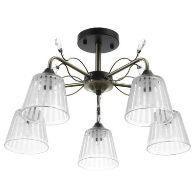 Люстра «Шарлин» 5хЕ27 40 Вт черный-латунь 51×51×29 см BayerLux